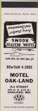 Matchbook Cover - Motel Oak-land Oakland MD