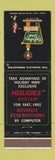 Matchbook Cover - Holiday Inn Meriden CT