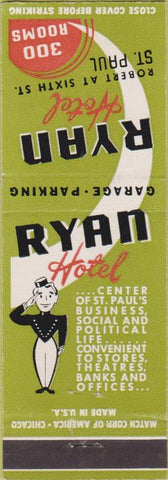 Matchbook Cover - Ryan Hotel ST Paul MN