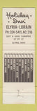 Matchbook Cover - Holiday Inn Elyria Lorain OH #2