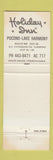 Matchbook Cover - Holiday Inn White Haven PA