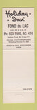 Matchbook Cover - Holiday Inn Fond du Lac WI