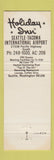 Matchbook Cover - Holiday Inn Seattle Tacoma WA