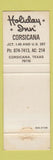 Matchbook Cover - Holiday Inn Corsicana TX