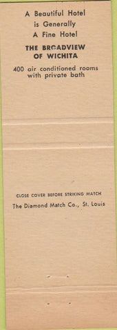 Matchbook Cover - Broadview Hotel Wichita KS