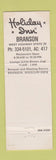 Matchbook Cover - Holiday Inn Branson MO
