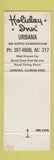 Matchbook Cover - Holiday Inn Urbana IL