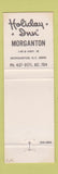 Matchbook Cover - Holiday Inn Morganton NC