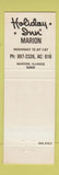 Matchbook Cover - Holiday Inn Marion IL