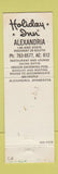 Matchbook Cover - Holiday Inn Alexandria MN