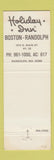 Matchbook Cover - Holiday Inn Boston Randolph MA