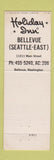 Matchbook Cover - Holiday Inn Bellevue WA