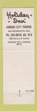Matchbook Cover - Holiday Inn Kansas City KS