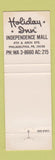 Matchbook Cover - Holiday Inn Philadelphia PA Independence Mall