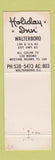 Matchbook Cover - Holiday Inn Walterboro SC