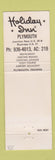 Matchbook Cover - Holiday Inn Plymouth IN