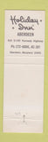 Matchbook Cover - Holiday Inn Aberdeen MD