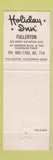 Matchbook Cover - Holiday Inn Fullerton CA #1