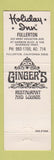Matchbook Cover - Holiday Inn Fullerton CA Ginger's #2