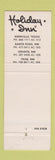Matchbook Cover - Holiday Inn Kerrville TX Taos NM Santa Rosa NM