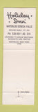 Matchbook Cover - Holiday Inn Waterloo NY
