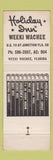 Matchbook Cover - Holiday Inn Weeki Wachee FL