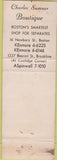 Matchbook Cover - Charles Sumner Boston MA