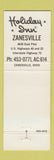 Matchbook Cover - Holiday Inn Zanesville OH