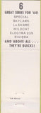 Matchbook Cover - Bill Cook Buick Arlington Heights IL
