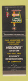 Matchbook Cover - Holiday Inn Bryan Montpelier OH