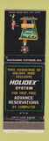 Matchbook Cover - Holiday Inn Chillicothe OH