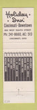 Matchbook Cover - Holiday Inn Cincinnati OH Downtown