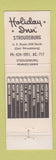 Matchbook Cover - Holiday Inn Stroudsburg PA