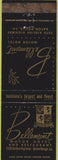 Matchbook Cover - Bellemont Hotel Baton Rouge LA