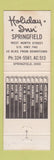 Matchbook Cover - Holiday Inn Springfield OH #2