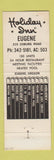 Matchbook Cover - Holiday Inn Eugene OR