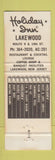 Matchbook Cover - Holiday Inn Lakewood NJ