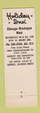 Matchbook Cover - Holiday Inn Waukegan Gurnee IL