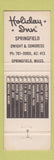 Matchbook Cover - Holiday Inn Springfield MA