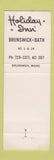 Matchbook Cover - Holiday Inn Brunswick ME
