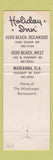 Matchbook Cover - Holiday Inn Vero Beach FL Marianna
