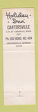 Matchbook Cover - Holiday Inn Cartersville GA