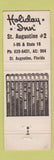 Matchbook Cover - Holiday Inn St Augustine FL