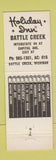 Matchbook Cover - Holiday Inn Battle Creek MI