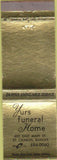 Matchbook Cover - Yurs Funeral Home St Charles IL
