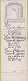 Matchbook Cover - Yurs Funeral Home St Charles IL