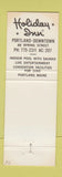 Matchbook Cover - Holiday Inn Portland ME Downtown
