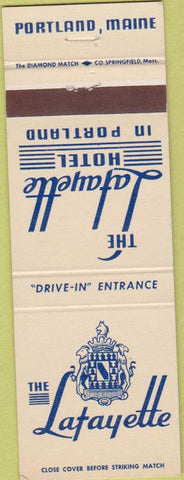 Matchbook Cover - Lafayette Hotel Portland ME