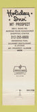 Matchbook Cover - Holiday Inn Mount Prospect IL