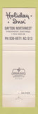 Matchbook Cover - Holiday Inn Englewood OH Dayton Northwest